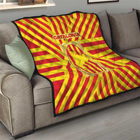 Catalonia Flag Quilt Autonomous Community of Spain - Wonder Print Shop