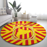 Catalonia Flag Round Carpet Autonomous Community of Spain - Wonder Print Shop