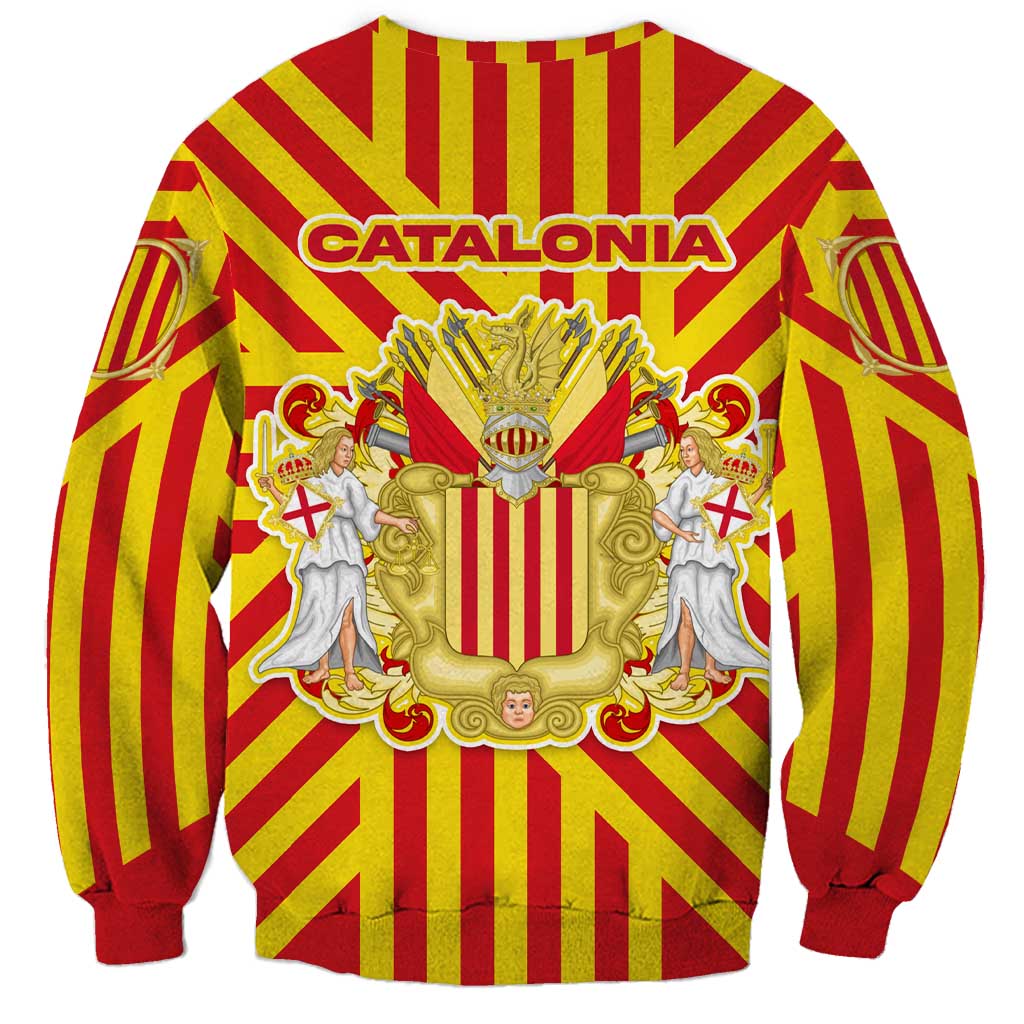 Catalonia Flag Sweatshirt Autonomous Community of Spain - Wonder Print Shop