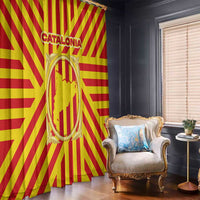 Catalonia Flag Window Curtain Autonomous Community of Spain - Wonder Print Shop