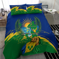 Saint Vincent and the Grenadines Independence Day Bedding Set Caribbean Flag Parrot Hairouna Pride