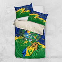 Saint Vincent and the Grenadines Independence Day Bedding Set Caribbean Flag Parrot Hairouna Pride