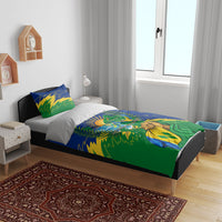 Saint Vincent and the Grenadines Independence Day Bedding Set Caribbean Flag Parrot Hairouna Pride