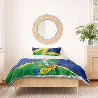 Saint Vincent and the Grenadines Independence Day Bedding Set Caribbean Flag Parrot Hairouna Pride
