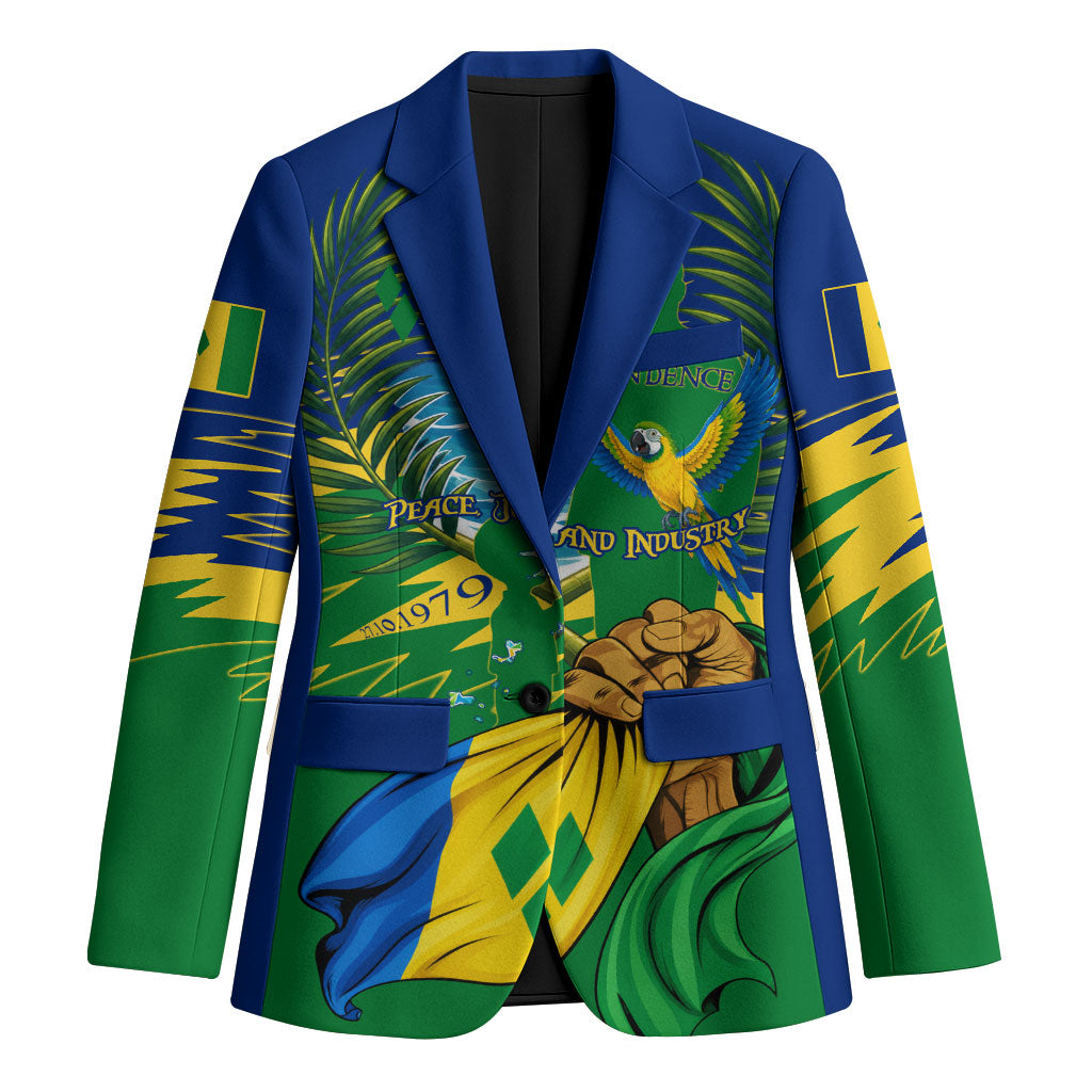 Saint Vincent and the Grenadines Independence Day Blazer Caribbean Flag Parrot Hairouna Pride