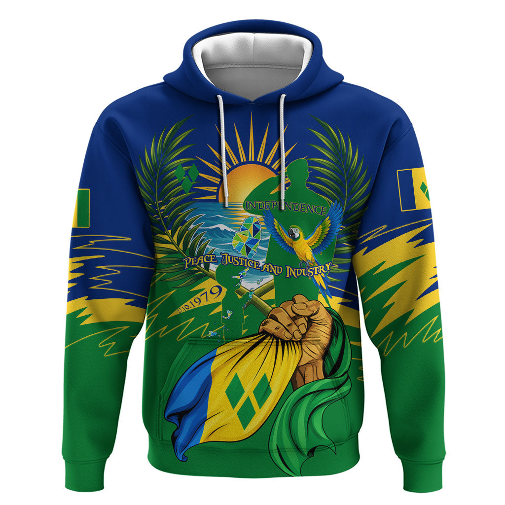 Saint Vincent and the Grenadines Independence Day Hoodie Caribbean Flag Parrot Hairouna Pride