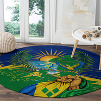 Saint Vincent and the Grenadines Independence Day Round Carpet Caribbean Flag Parrot Hairouna Pride