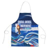 Central America Independence Rise Together Apron Blue White Flag Map Crest Torch Independence Day