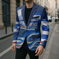 Central America Independence Rise Together Blazer Blue White Flag Map Crest Torch Independence Day