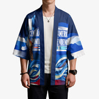 Central America Independence Rise Together Kimono Blue White Flag Map Crest Torch Independence Day