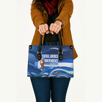 Central America Independence Rise Together Leather Bag Blue White Flag Map Crest Torch Independence Day
