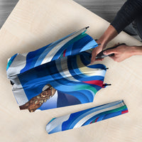 Central America Independence Rise Together Umbrella Blue White Flag Map Crest Torch Independence Day