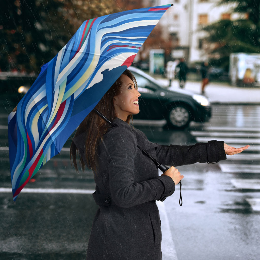 Central America Independence Rise Together Umbrella Blue White Flag Map Crest Torch Independence Day
