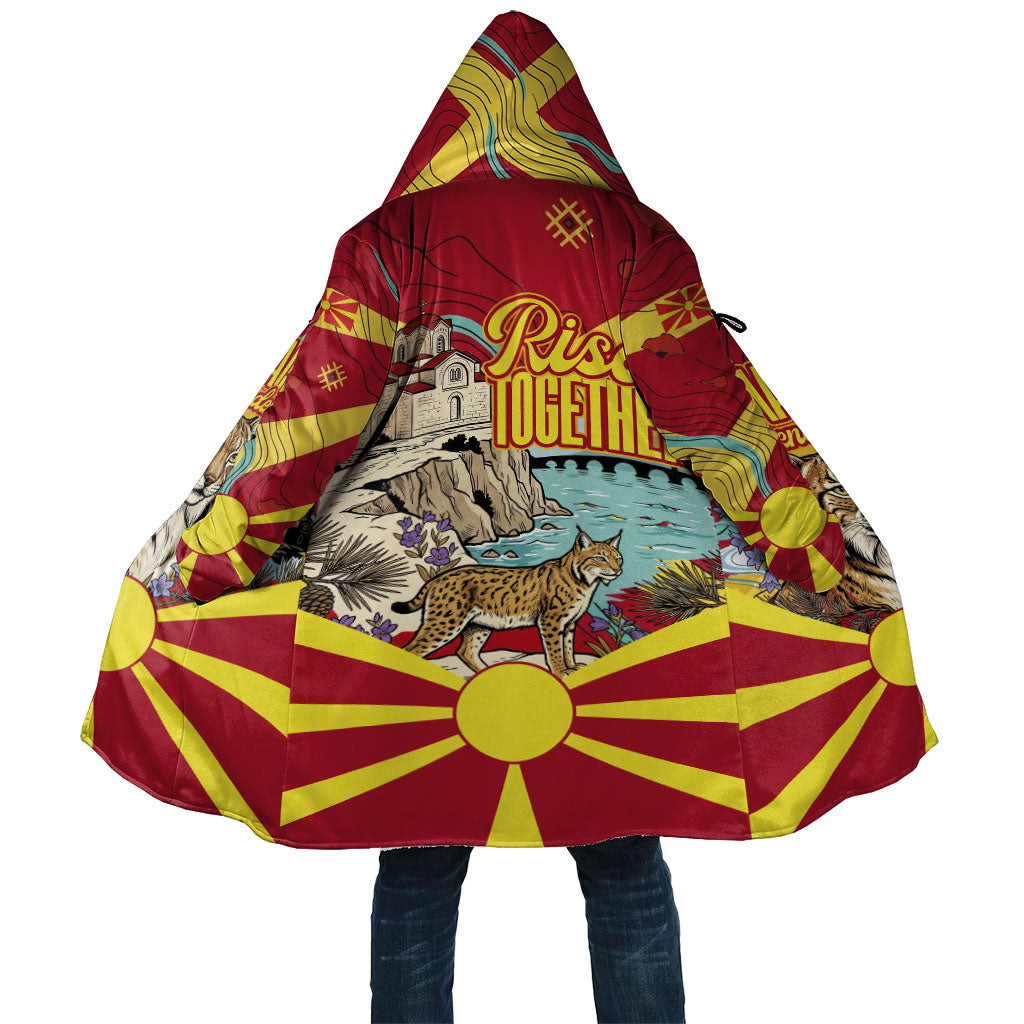 North Macedonia Independence Day Lynx Cloak Red Yellow Flag Sun Balkan Lynx Church