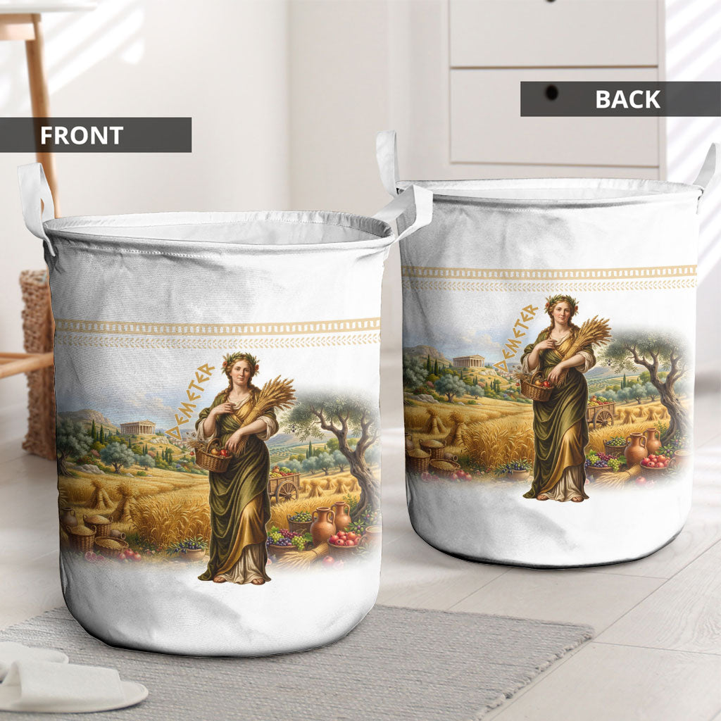 Greek Goddess Demeter Laundry Basket Ancient Greece Mythology Classical Harvest Art