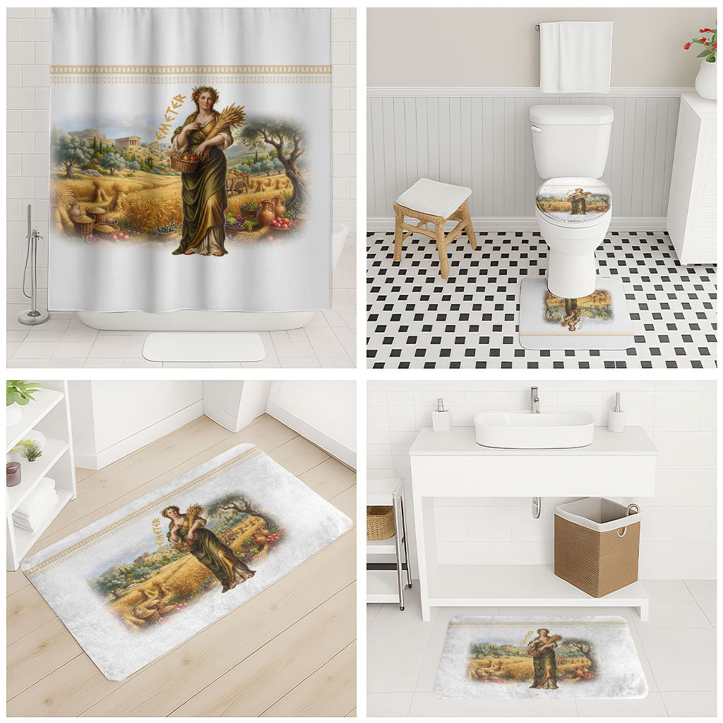 Greek Goddess Demeter Bathroom Set Ancient Greece Mythology Classical Harvest Art