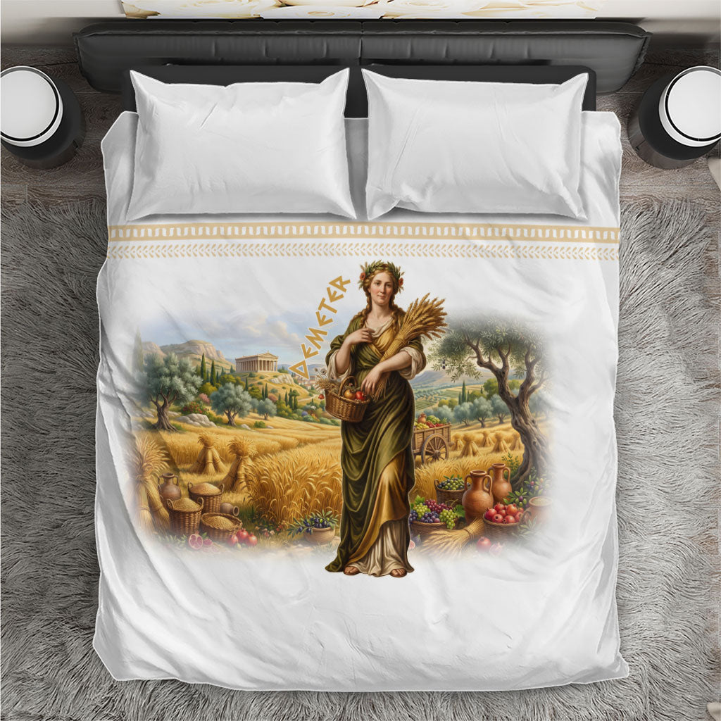 Greek Goddess Demeter Bedding Set Ancient Greece Mythology Classical Harvest Art