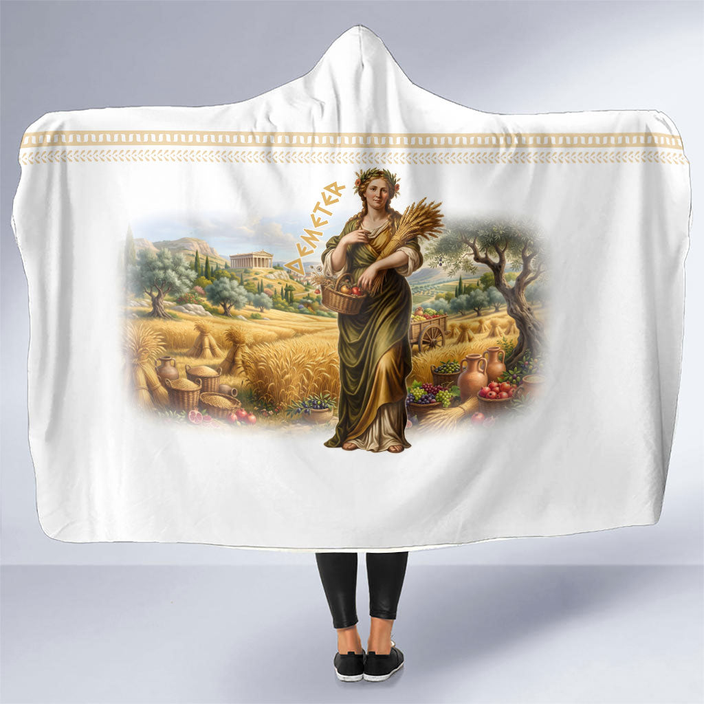 Greek Goddess Demeter Hooded Blanket Ancient Greece Mythology Classical Harvest Art