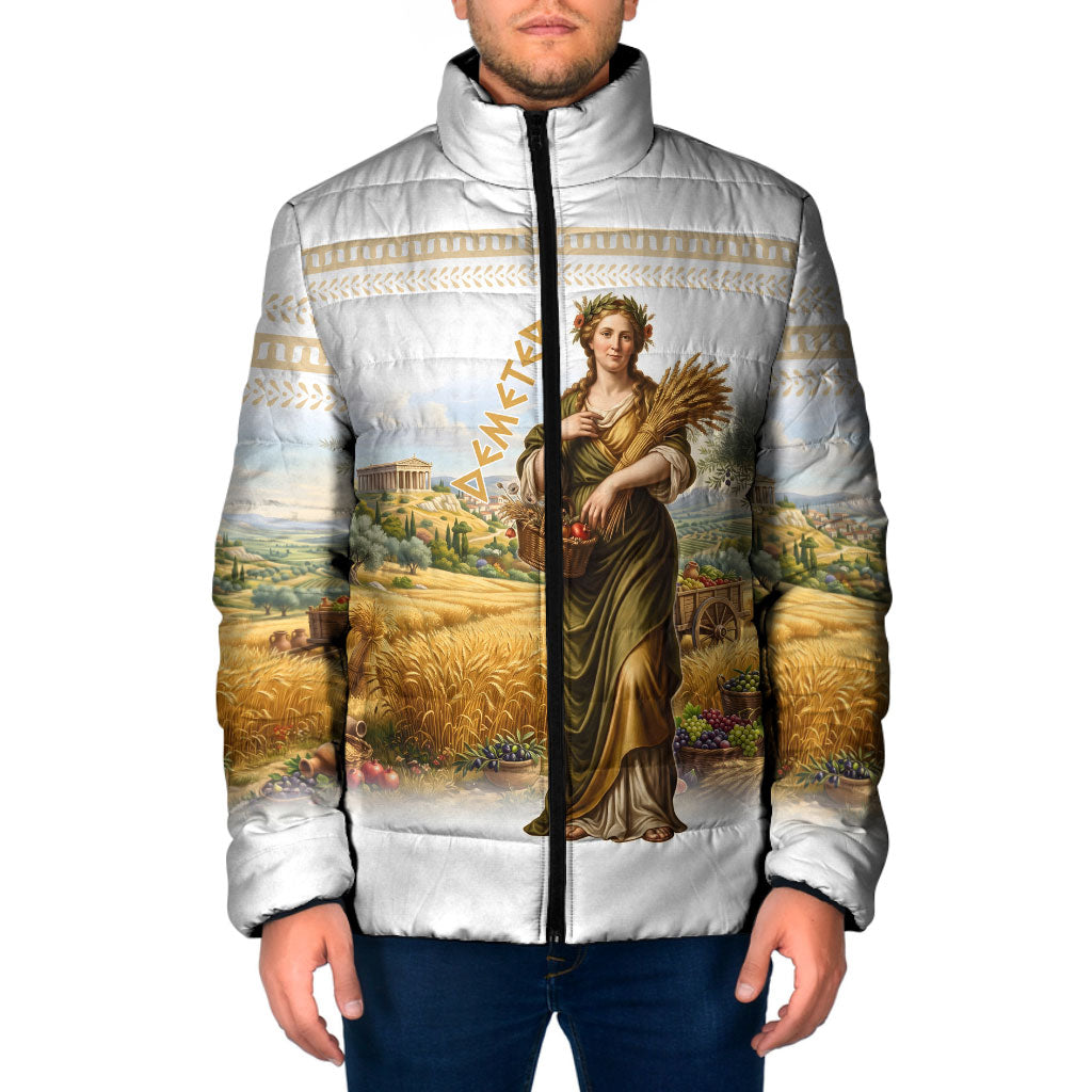 Greek Goddess Demeter Padded Jacket Ancient Greece Mythology Classical Harvest Art