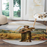 Greek Goddess Demeter Round Carpet Ancient Greece Mythology Classical Harvest Art