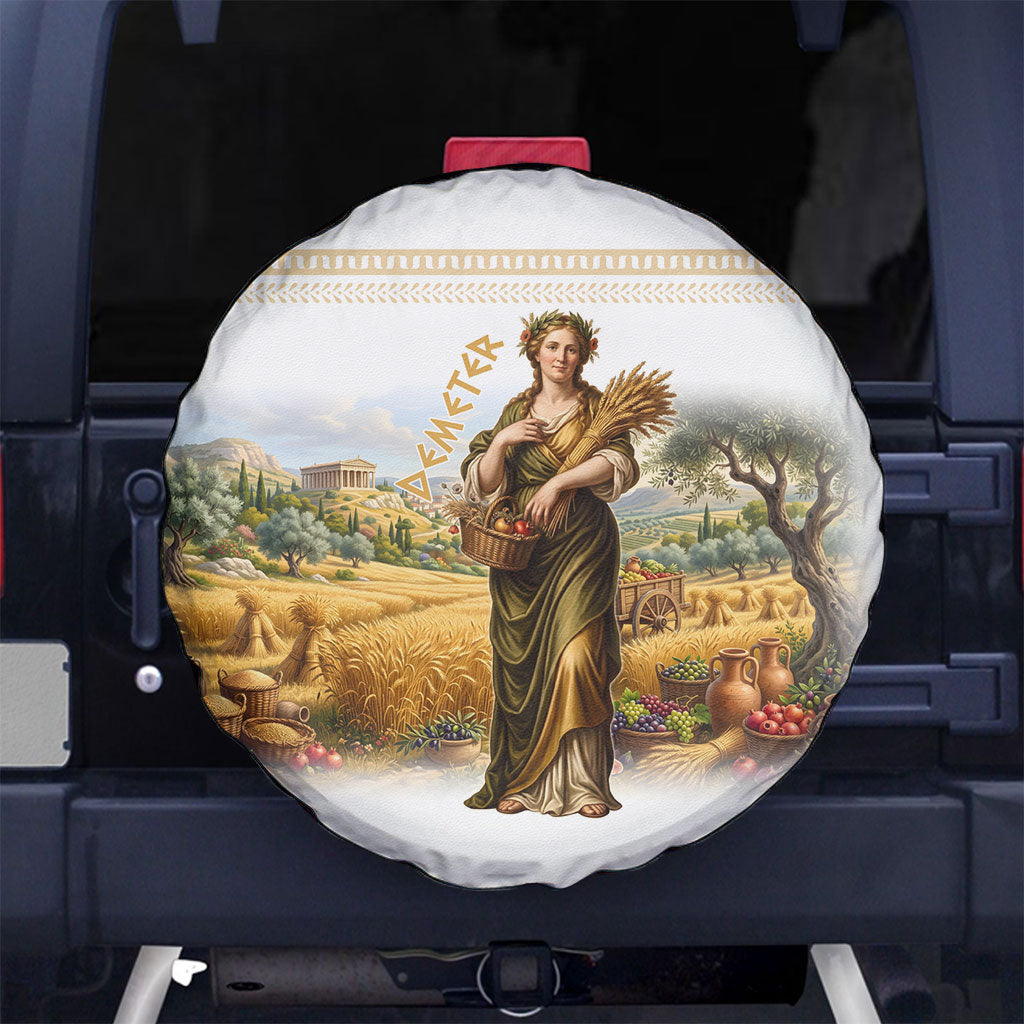 Greek Goddess Demeter Spare Tire Cover Ancient Greece Mythology Classical Harvest Art