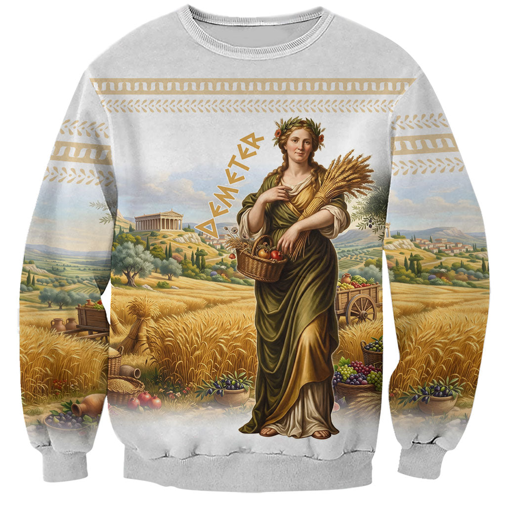 Greek Goddess Demeter Sweatshirt Ancient Greece Mythology Classical Harvest Art