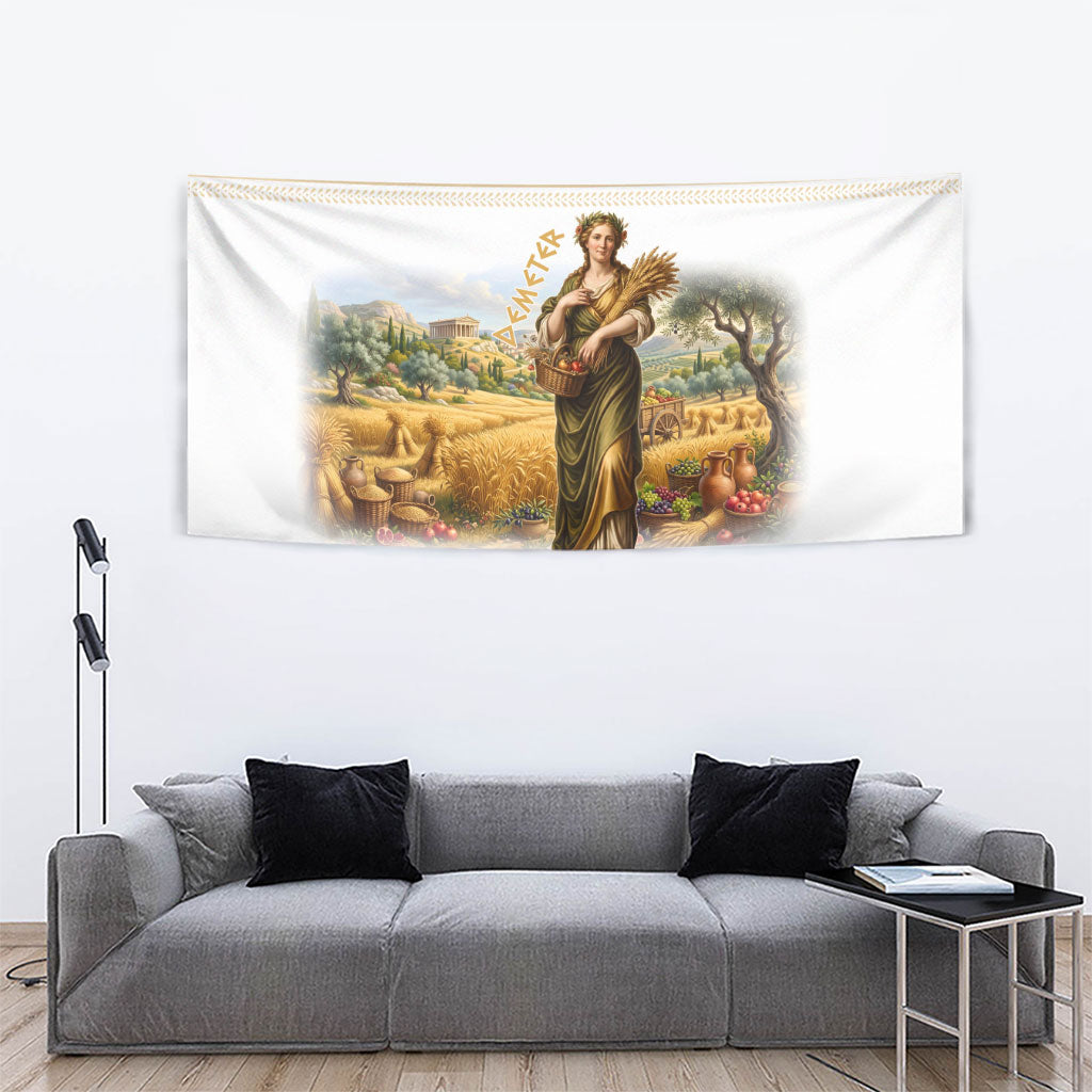 Greek Goddess Demeter Tapestry Ancient Greece Mythology Classical Harvest Art
