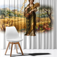 Greek Goddess Demeter Window Curtain Ancient Greece Mythology Classical Harvest Art