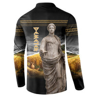 Greek Goddess Demeter Button Sweatshirt Ancient Greece Mythology Classical Harvest Statue Art