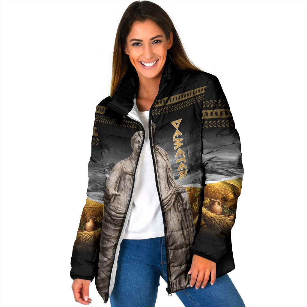 Greek Goddess Demeter Padded Jacket Ancient Greece Mythology Classical Harvest Statue Art