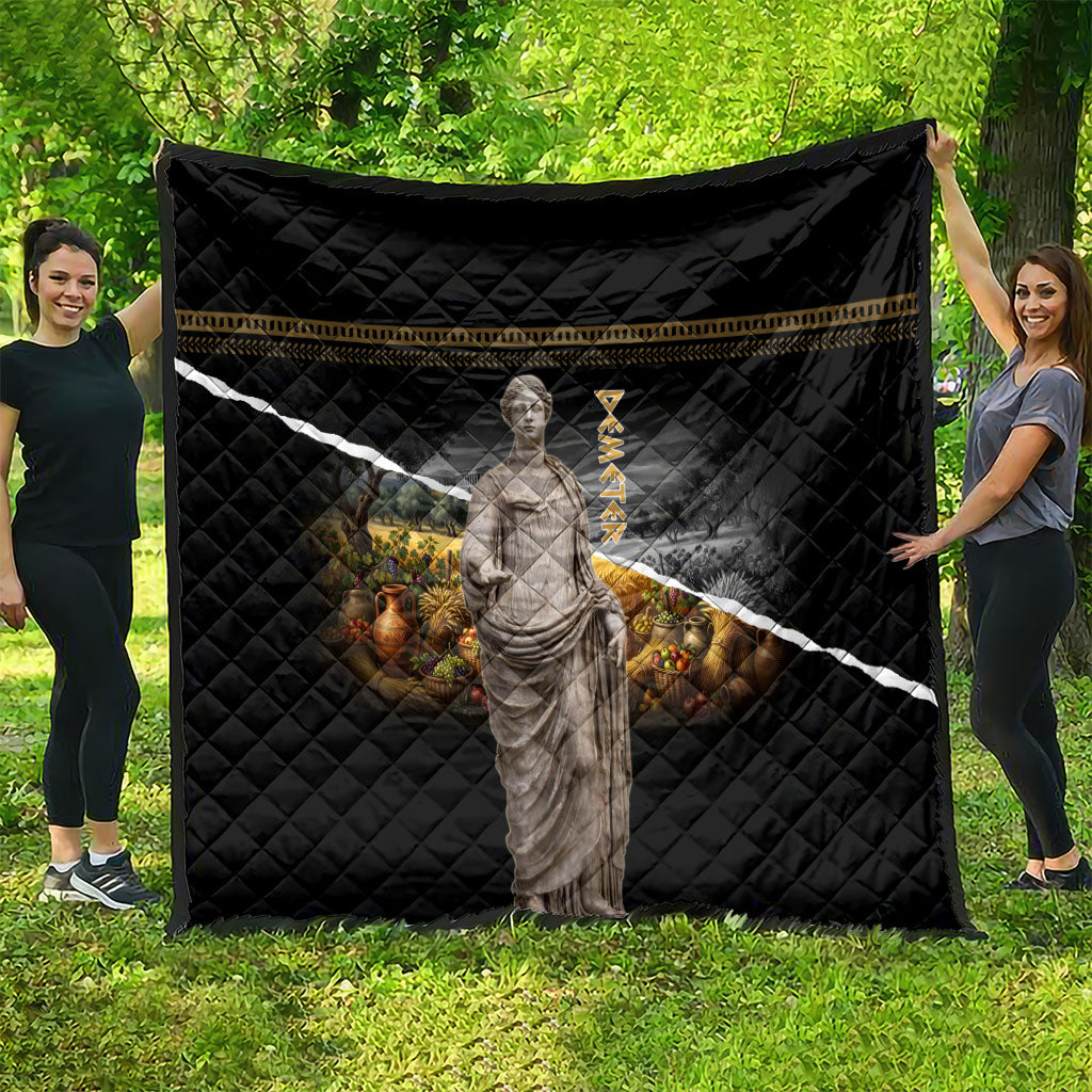 Greek Goddess Demeter Quilt Ancient Greece Mythology Classical Harvest Statue Art