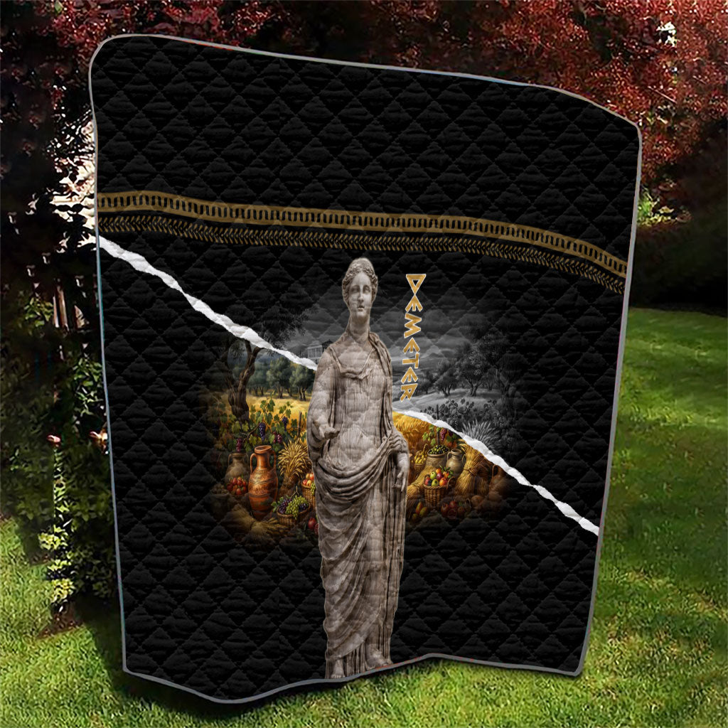 Greek Goddess Demeter Quilt Ancient Greece Mythology Classical Harvest Statue Art