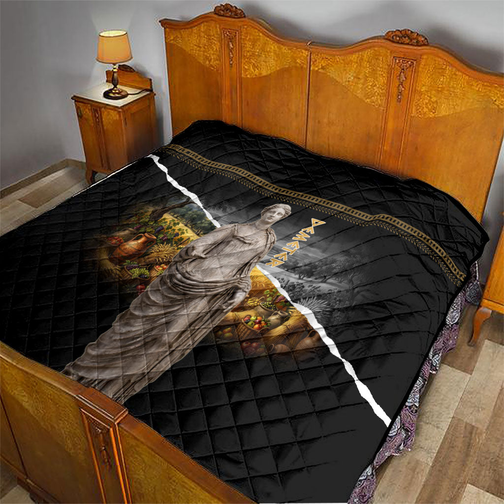 Greek Goddess Demeter Quilt Ancient Greece Mythology Classical Harvest Statue Art