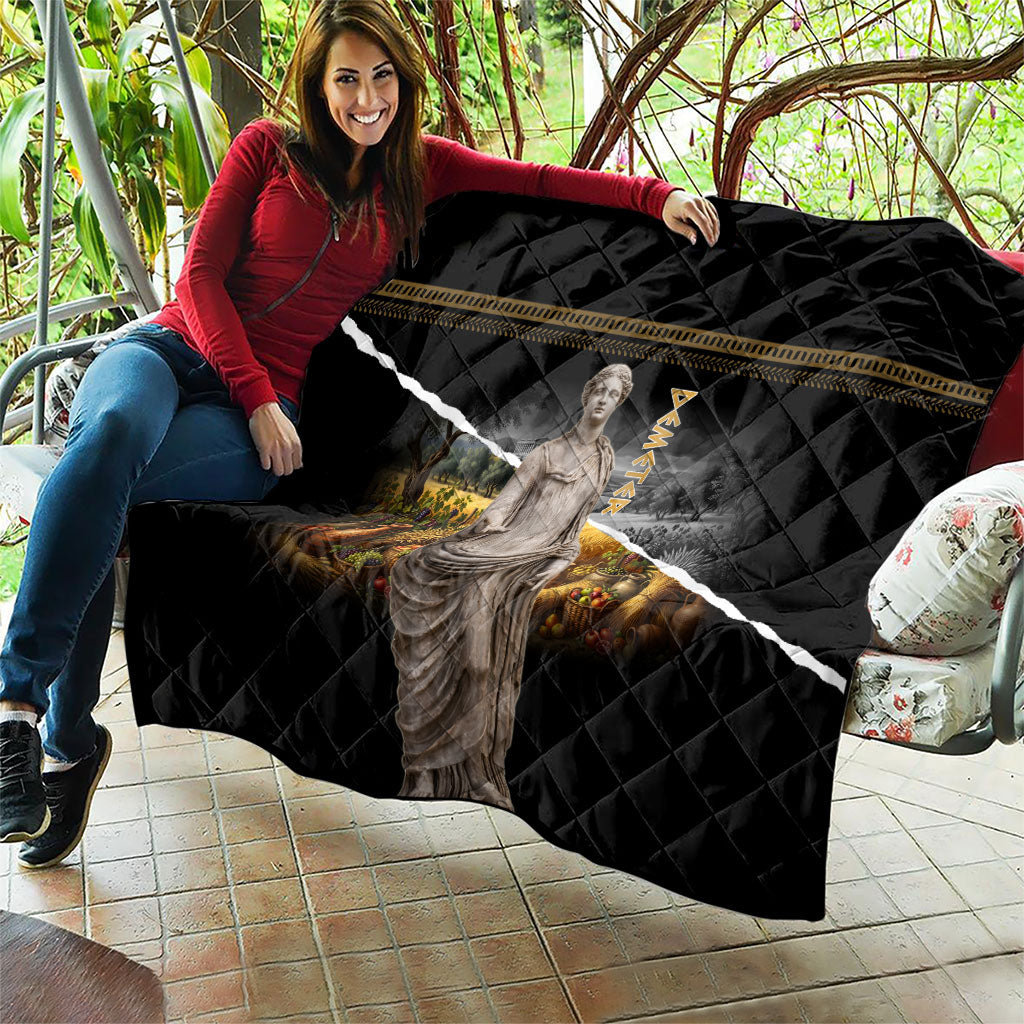 Greek Goddess Demeter Quilt Ancient Greece Mythology Classical Harvest Statue Art