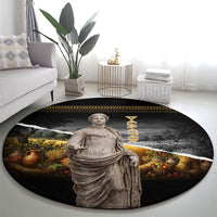 Greek Goddess Demeter Round Carpet Ancient Greece Mythology Classical Harvest Statue Art