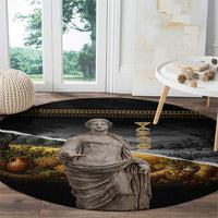 Greek Goddess Demeter Round Carpet Ancient Greece Mythology Classical Harvest Statue Art