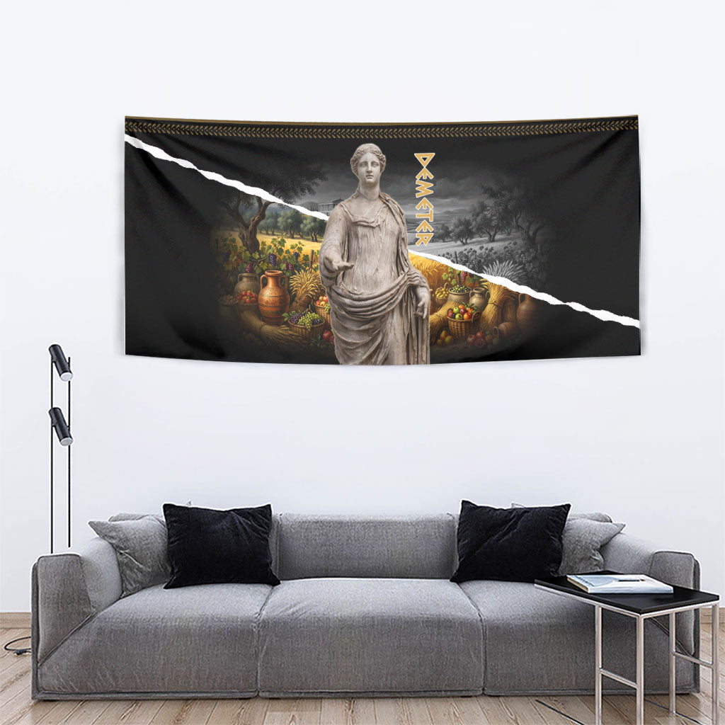 Greek Goddess Demeter Tapestry Ancient Greece Mythology Classical Harvest Statue Art