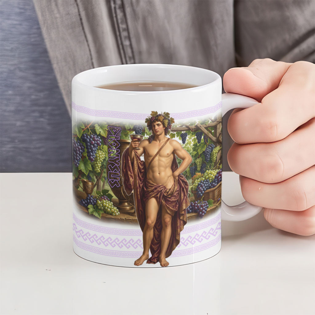 Greek God Dionysus Ceramic Mug Ancient Greece Mythology Classical Wine God Art