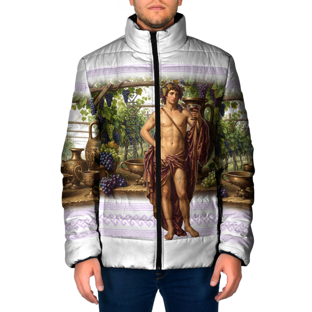 Greek God Dionysus Padded Jacket Ancient Greece Mythology Classical Wine God Art