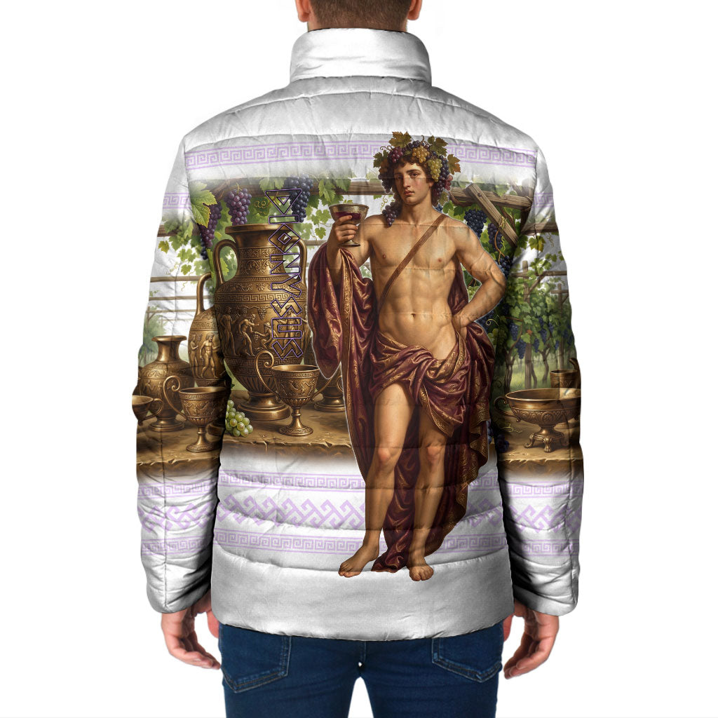 Greek God Dionysus Padded Jacket Ancient Greece Mythology Classical Wine God Art