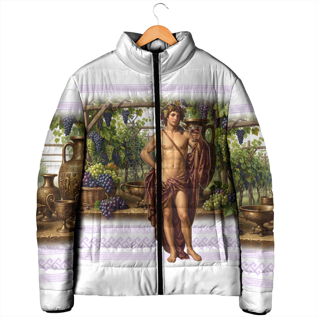 Greek God Dionysus Padded Jacket Ancient Greece Mythology Classical Wine God Art