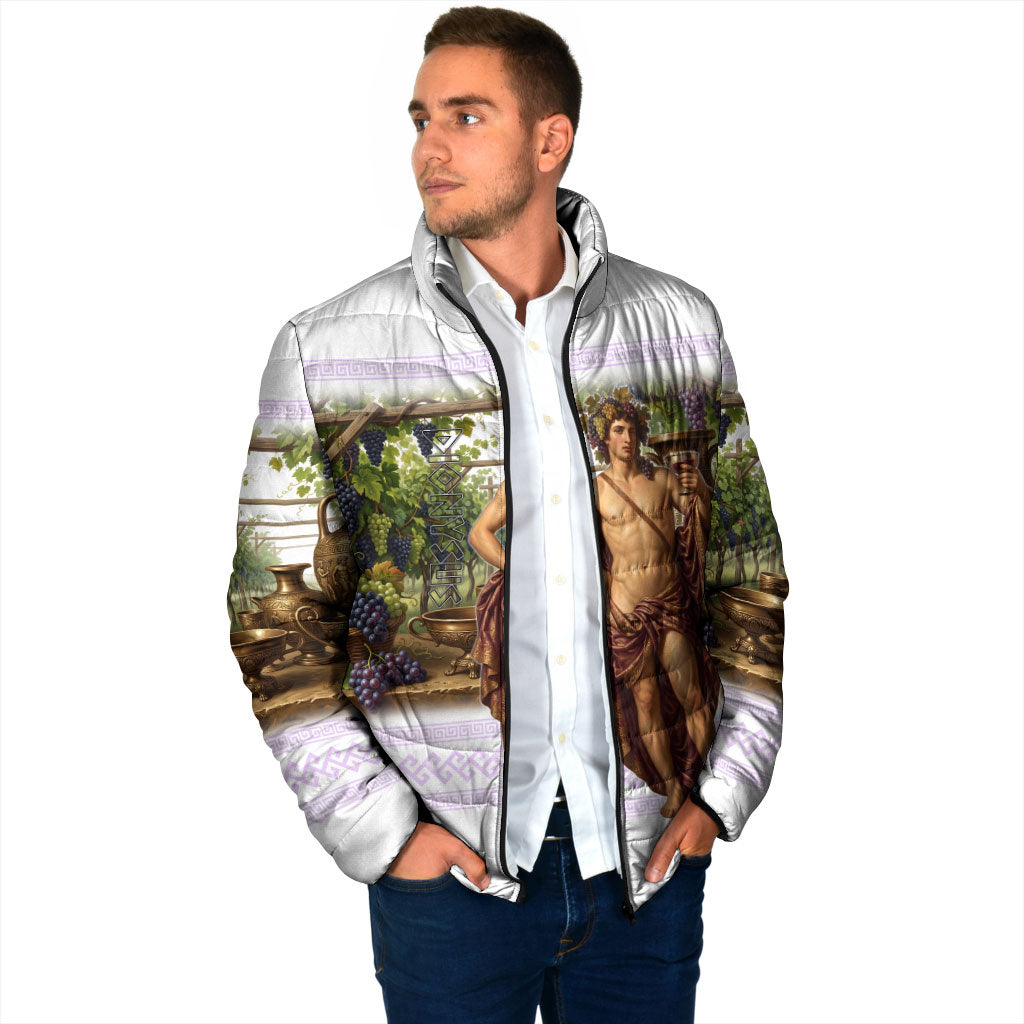 Greek God Dionysus Padded Jacket Ancient Greece Mythology Classical Wine God Art