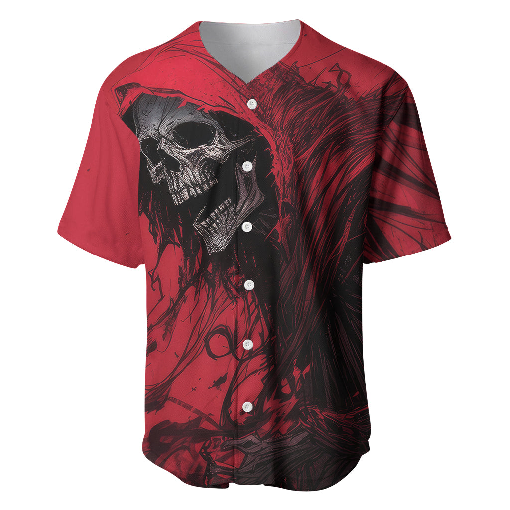 Skull Death Baseball Jersey Your Time - Wonder Print Shop