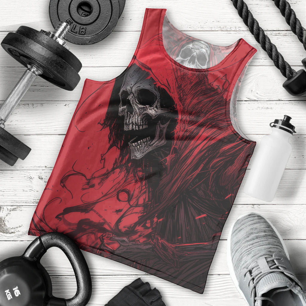 Skull Death Men Tank Top Your Time - Wonder Print Shop