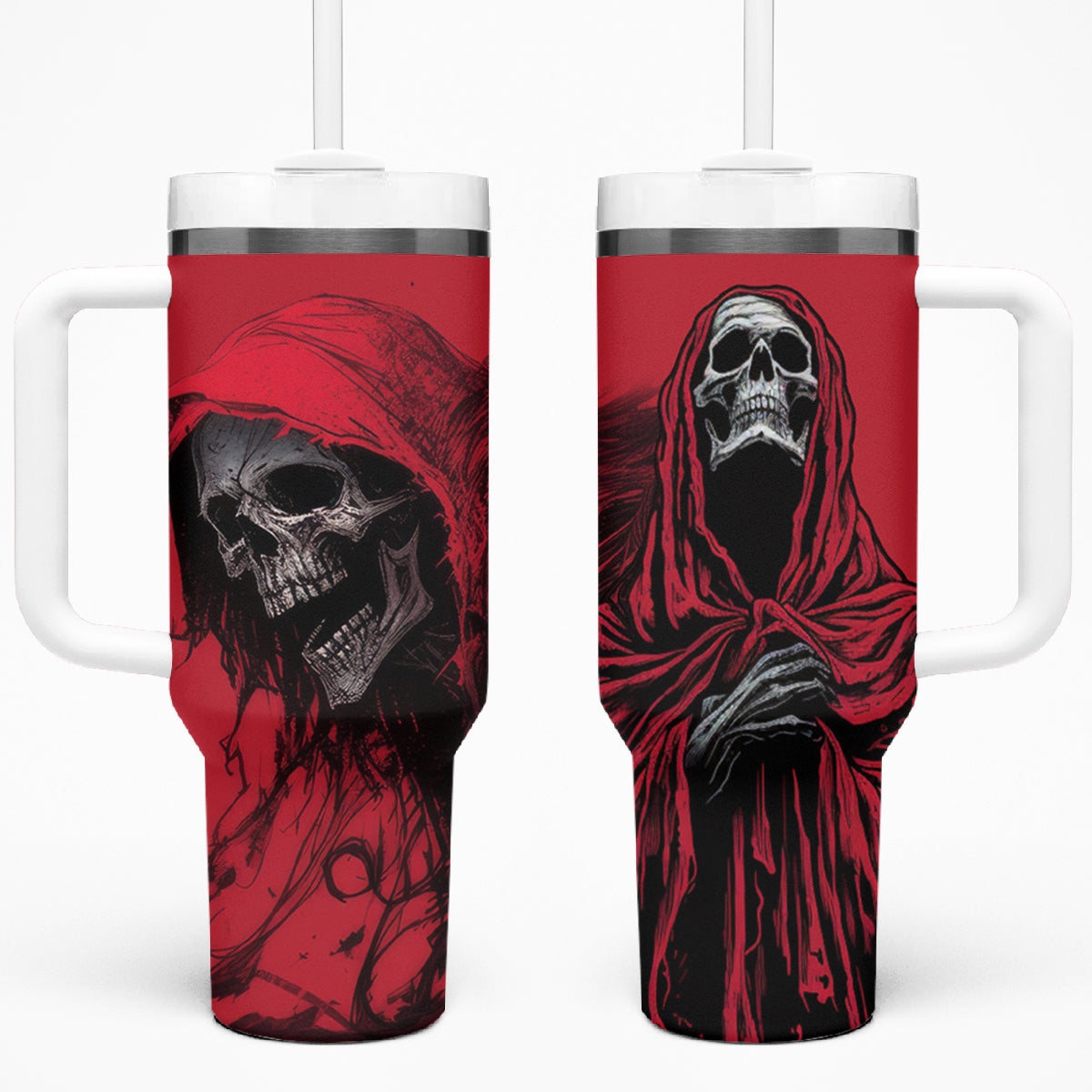 Skull Death Tumbler With Handle Your Time