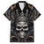 Skull Fantasy Family Matching Off Shoulder Long Sleeve Dress and Hawaiian Shirt Who Needs Inner Demons When You Are The Demon - Wonder Print Shop