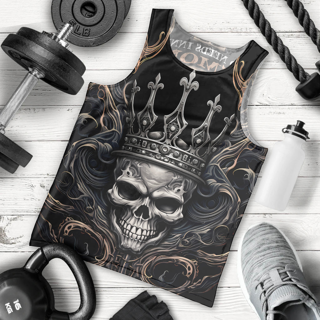 Skull Fantasy Men Tank Top Who Needs Inner Demons When You Are The Demon - Wonder Print Shop