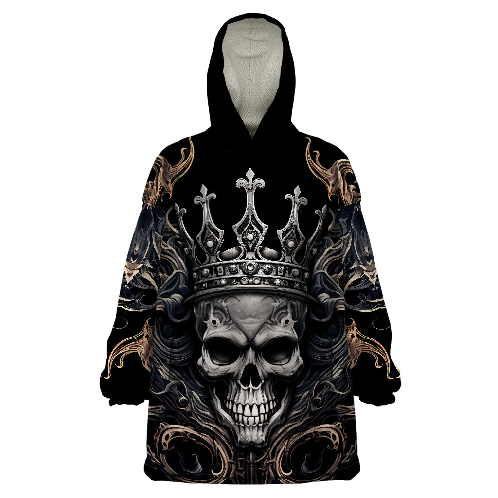 Skull Fantasy Wearable Blanket Hoodie Who Needs Inner Demons When You Are The Demon - Wonder Print Shop