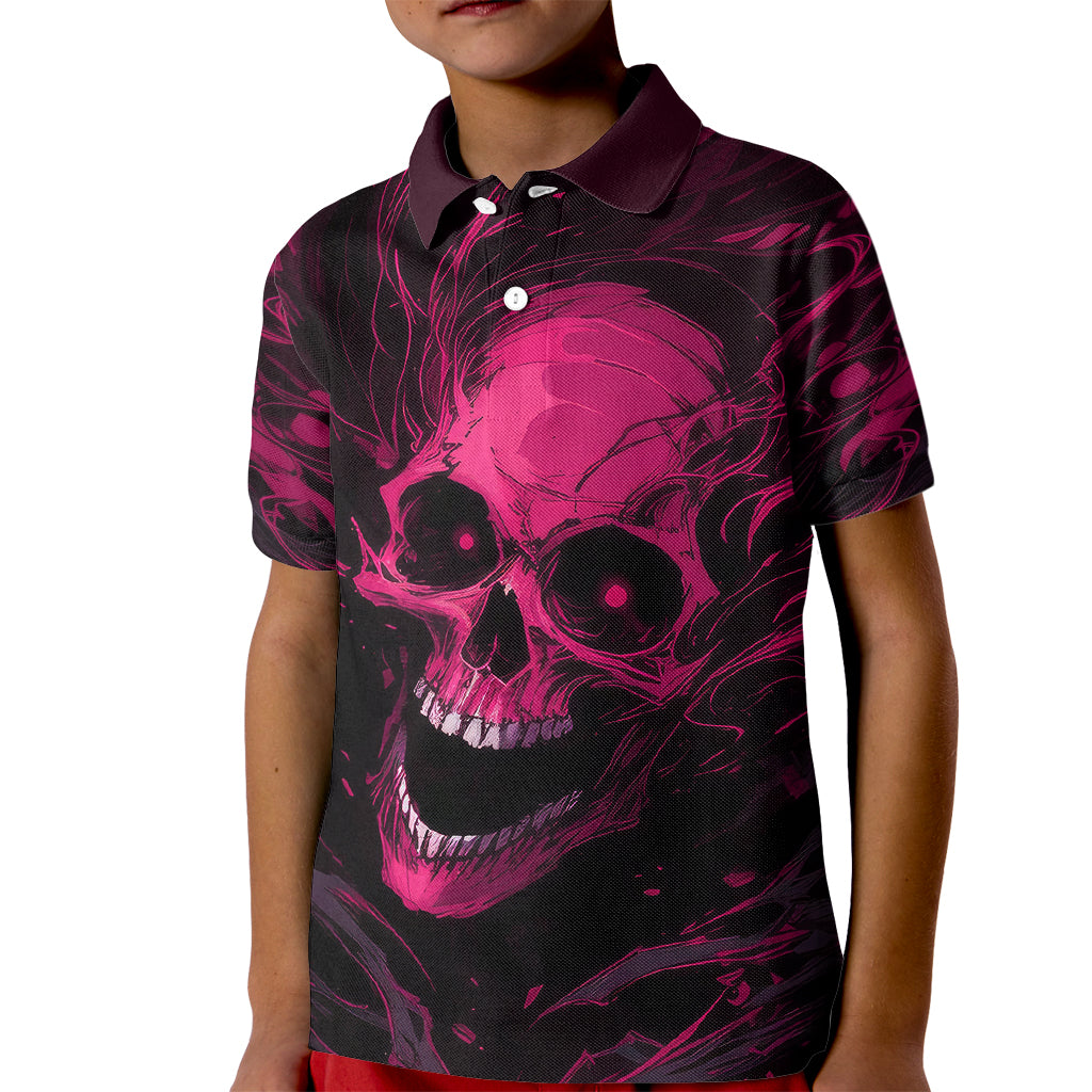 Death Skull Kid Polo Shirt I'm Scary Enough Without A Costume - Wonder Print Shop