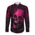 Death Skull Long Sleeve Button Shirt I'm Scary Enough Without A Costume - Wonder Print Shop